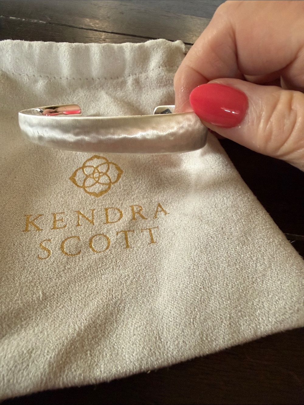 Kendra Scott Hammered Cuff Bracelet - Silver